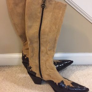 Donald J. Pliner Leather cowboy boots